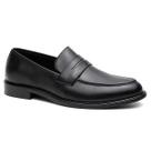 Mocassim Social Centuria Gravata Liso Couro Preto