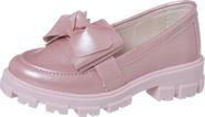 Mocassim Xuá Xuá Infantil Feminino com Laço Tratorado Rosa