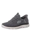 Mocassino sem cadarço Skechers Summits Key Pace para homens em carvão/preto