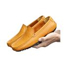 Mocassins Casuais Masculinos De Couro Genuíno Respiráveis Slip-On Para Dirigir E Ocasiões Formais