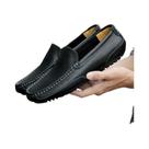 Mocassins Casuais Masculinos De Couro Genuíno Respiráveis Slip-On Para Dirigir E Ocasiões Formais