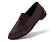 Mocassins Coutgo Penny para mulheres, sem cadarço, chocolate, tamanho 6