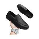 Mocassins De Couro Masculinos Leves E Elegantes, Sapatos Casuais Slip-On Com Sola Macia, Estilo