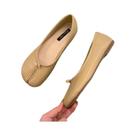 Mocassins Femininos De Couro Confortáveis Com Separador De Dedos, Respiráveis E Casuais, Sapatilhas