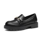 Mocassins Femininos DREAM PAIRS KKUMLS2506 Plataforma Grossa Preto