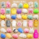 Mochi Squishy Toys, 30 peças de mini lembrancinhas de festa para crianças Squishies de animais Brinquedos para alívio do estresse Cat Panda Unicórnio Squishy Squeeze Toys Kawaii Squishies Presentes de aniversário para meninos e meninas aleatórios