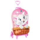 Mochila 3D de Rodinha Infantil - Disney - Gata Marie - Maxtoy