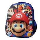 Mochila 3D escolar Infantil Super Mario com ziper e 3 compartimento Mochila 3D escolar Infantil Super Mario com ziper e 3 compartimento