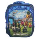 Mochila 3D escolar Infantil Turma Minecraft filme com ziper e 3 compartimento