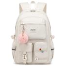 Mochila Abshoo Big Student Laptop para universitárias bege