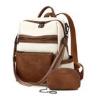 Mochila AGLOD Leather para mulheres bege/marrom Mochila AGLOD Leather para mulheres bege/marrom