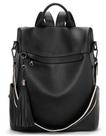 Mochila Anti-Furto Telena em Couro PU - Preta