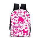 Mochila Avulsa Escolar Feminina Menina Estilo Fashion Mundo Rosa Boneca Aventura e Diversão Barbi