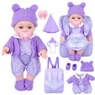 Mochila Baby Doll Playset ZNTWEI 30cm com bonecas laváveis