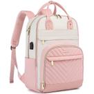 Mochila Bagswan para laptop de 17 polegadas à prova d'água para mulheres bege