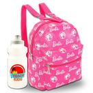 Mochila Barbie Mini de 10 polegadas de material sintético com bolso frontal para crianças