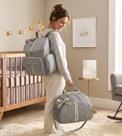 Mochila Bebe Bolsa Tiracolo G Cinza Luxo Maternidade