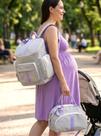 Mochila Bebe Bolsa Tiracolo G Creme Lilas Maternidade Luxo Maternidade
