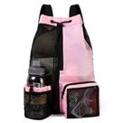 Mochila BeeGreen Mesh Swim Gym Bag rosa 48x35 cm