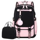Mochila Bevalsa School para meninas com lancheira 21L roxa Mochila Bevalsa School para meninas com lancheira 21L roxa