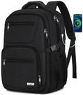 Mochila BICPSRO preta para homens e mulheres, escolar, 30L com porta USB