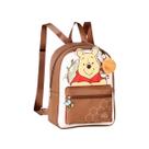 Mochila Bolsa De Costa Ursinho Pooh Disney Juvenil Confortável Compacta C/ Chaveiro Ideal Pra Uso Diário Licenciado Clio