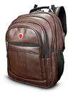 Mochila Bolsa De Couro Antifurto P/Notebook USB/Fone