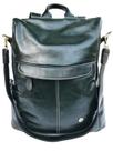 Mochila Bolsa De Couro Legítimo Antifurto Viagem Cor Verde