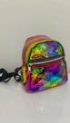Mochila bolsa de vinil com paetê