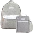 Mochila Bolsa Escolar Costas Adulto Juvenil Casual Trabalho Viagem Unissex Masculina Feminina + Bolsa Térmica de Mão Fit