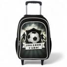 Mochila Bolsa Escolar Infantil Rodinha Masculina Menino Futebol Resistente