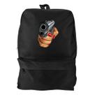 Mochila Bolsa Masculina Basica Escolar Pega a Visão Estampado Mão