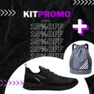 Mochila Bolsa Saco com Cordão Esportiva Impermeável + Tênis Masculino Dagg Soft Pro Treino