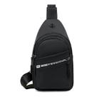 Mochila Bolsa Tiracolo Transversal Pochete de Peito Cross Body Impermeável com Saída para fone de ouvido Cor:Preto