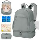 Mochila Breast Pump GDNasist com compartimento refrigerador cinza