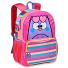 Mochila Bubu Escolar Costas Corujinha Infantil Com Chaveiro