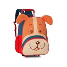 Mochila C/ 02 Divisórias de Rodinha Infantil Pets Alças Acolchoadas Escolar Passeio - Clio Style