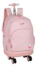 Mochila c/rodinhas luxcel note barbie rosa rosa