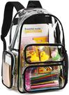 Mochila CAMTOP Clear Heavy Duty Transparente para Escola Preta