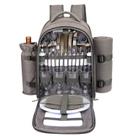 Mochila Canasta de Picnic Hap Tim para 4 Personas con Manta Gris Mochila Canasta de Picnic Hap Tim para 4 Personas con Manta Gris