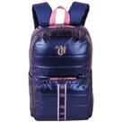 Mochila Capricho Puffer G 42CM Azul Metálico