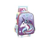 Mochila Car G Unicórnio Azul Arco-Íris IC39405UP Luxcel
