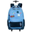 Mochila Carrinho Externo Paul Frank Casual Patches - Azul Mochila Carrinho Externo Paul Frank Casual Patches - Azul