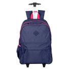 Mochila Carrinho Externo Rolling Crinkle Azul Neon Sestini