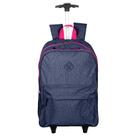 Mochila Carrinho Externo Sestini Rolling Grande Crinkle - Azul Neon