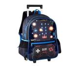 Mochila Carrinho Game Start Com Luzes + estojo + lancheira Clio VD24673K