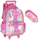 Mochila Carrinho Luxcel Barbie Menina Colégio Bolsa Feminina Passeio