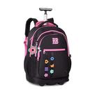 Mochila Carrinho Rebeca Bombom 19" RB26229 Cor:Preta