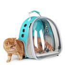 Mochila Cat Carrier LOLLIMEOW Bubble Expansível Verde
