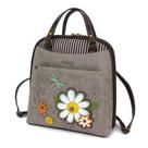 Mochila CHALA Convertible Daisy Grey Faux Leather